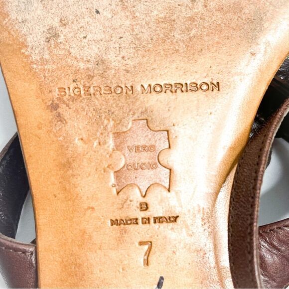 🍋 Sigerson Morrison • Women’s T-Strap Beaded Leather Sandals Size 7 - Picture 6 of 6